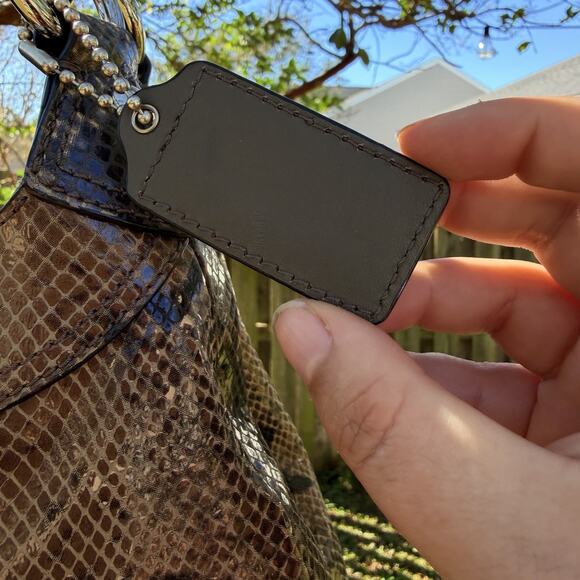 Coach Soho Purse Embossed Python Calfskin Leather W/ Matching Soho Wallet MINT - Picture 14 of 16